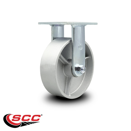 Service Caster 6 Inch Semi Steel Wheel Rigid Caster with Roller Bearing SCC-30R620-SSR